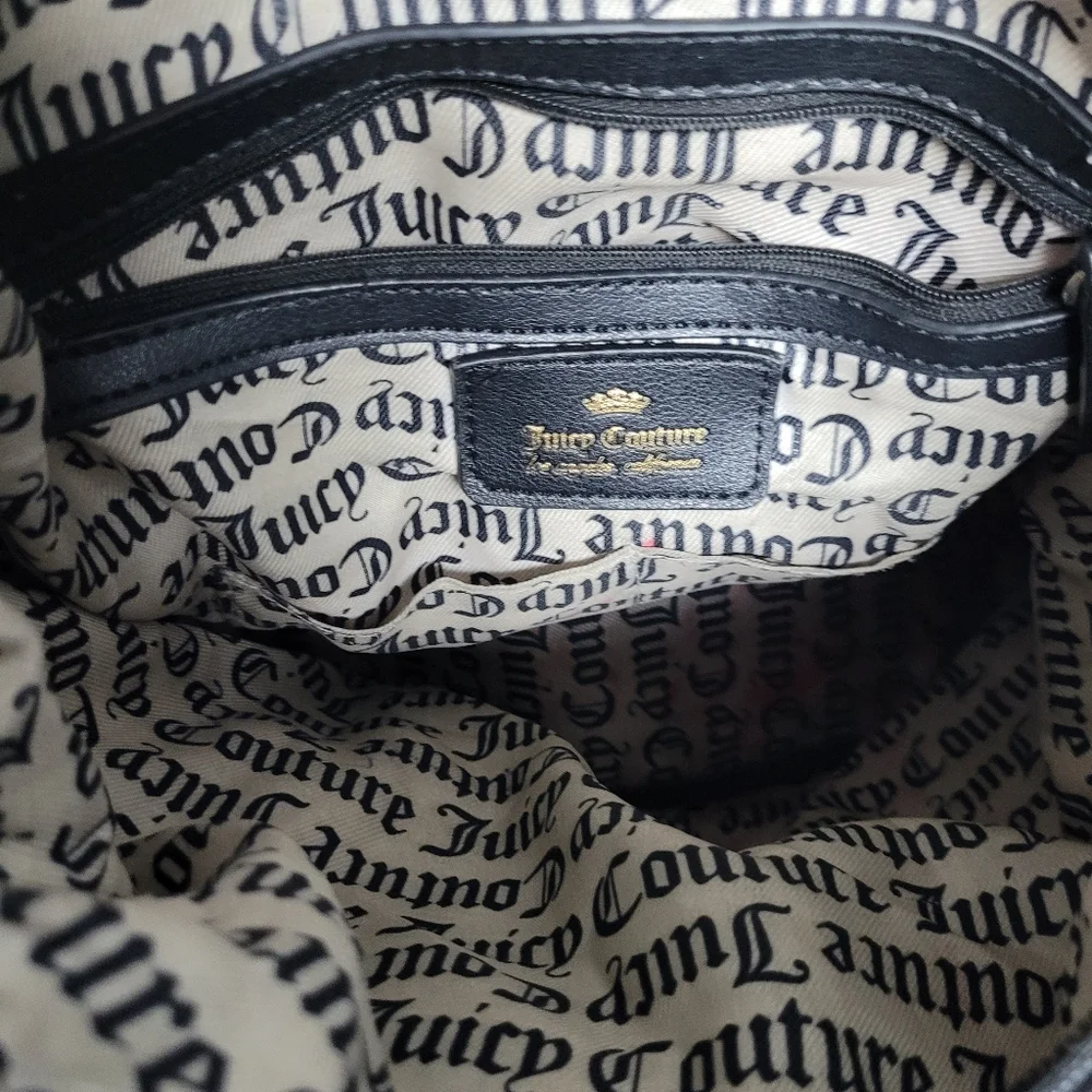 Juicy Couture Backpack Bag‎ Logo Black Brown Pop Out
